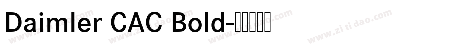 Daimler CAC Bold字体转换
